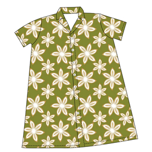 Ventes en gros de robes d'été pour <span class=keywords><strong>maman</strong></span> <span class=keywords><strong>et</strong></span> <span class=keywords><strong>moi</strong></span>, manches courtes, longueur genoux, imprimé floral hawaïen personnalisé, robes pour filles <span class=keywords><strong>et</strong></span> femmes - Product Image 3