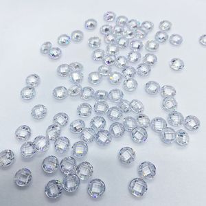 JIANG tong hình tròn kiểm tra đôi cắt với lỗ Cubic Zirconia đá lỏng <span class=keywords><strong>CZ</strong></span> Đá - Product Image 6