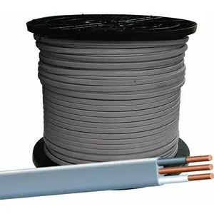 Cable de UF-B subterráneo con certificación UL, alimentador y Cable de circuito de rama de 600V, Cable de UF-B de cobre sólido gris 12/2 con Cable de tierra