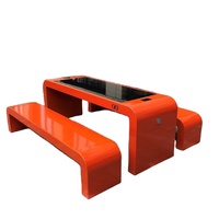 Ensembles de table à énergie solaire bancs de parc extérieurs chargeur intelligent téléphone mobilier urbain pour la communauté de jardin