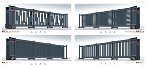 Porte coulissante télescopique automatique robuste - Porte de sécurité électrique industrielle rétractable - Product Image 2
