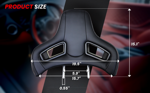 Sedile <span class=keywords><strong>da</strong></span> Corsa JBR OEM in Pelle PVC Nera di Lusso con Poggiatesta Comfort e Schiuma Koud per Sedili Auto Universali - Product Image 4