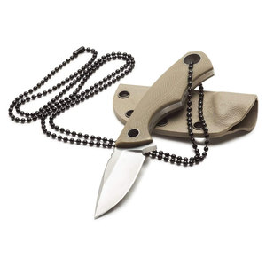 Cuchillo de cuello de acero de Damasco de alta calidad, personalizable OEM/ODM, al por mayor, con hoja fija de punta caída, para camping - Product Image 1