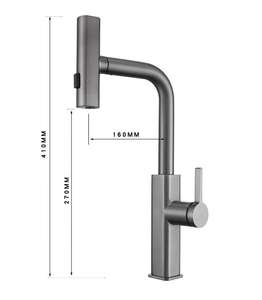 OKIE Offre Spéciale Robinet de cuisine à un étage Design moderne 304 Pulvérisateur d'évier en acier inoxydable Style classique en céramique pour hôtels - Product Image 3