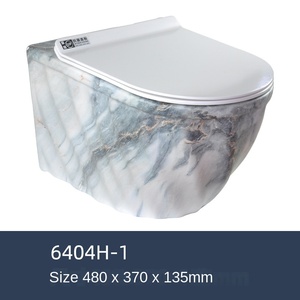 小さなアパートのバスルーム工場卸売壁掛けトイレのためにぶら下がっているモダンなデザインのセラミックトイレ洗面台カウンター - Product Image 2