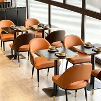 Tables et chaises de restaurant en acier durable, ensembles de meubles commerciaux pour cafétéria, bar et café