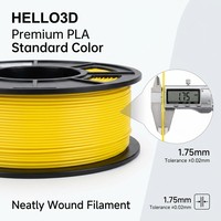 Filament d'imprimante 3D HELLO3D PLA, moulage multicolore, 1,75 mm, 1 kg, température d'impression 200°C, origine Chine