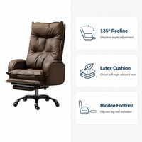 Chaise de bureau ergonomique moderne et confortable avec massage, roulettes silencieuses, hauteur réglable, pivotante et inclinable pour le bureau à domicile