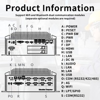Mini PC Industrial sin Ventilador CNC, Computadora Integrada de Aleación de Aluminio para Equipos de Automatización