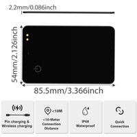 Carte de suivi intelligente et fine pour portefeuille, certifiée MFi, système double IP68, compatible avec Find My et Google Find Hub, pour localisateur de dispositifs