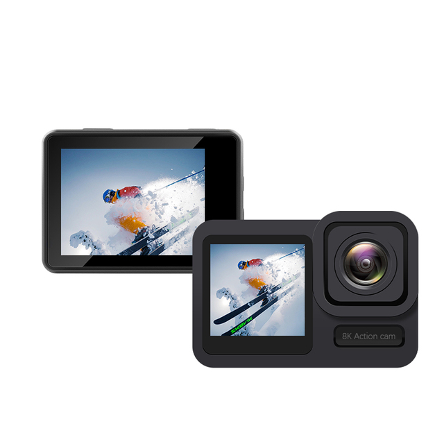 High-end Custom 8K 6K 30FPS 10M Body-Waterproof Dual Colorful Touch Screens WIFI Sports Action Camera