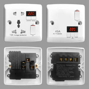 Interruptor de Pared con Pantalla Digital de 2 y 3 Pines, <span class=keywords><strong>Panel</strong></span> de <span class=keywords><strong>Control</strong></span> con Enchufe de 5 Pines, Elegante, Voltaje de 250V CA, Doble Protector - Product Image 3