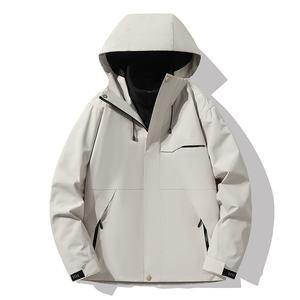 <span class=keywords><strong>Veste</strong></span> d'hiver chaude <span class=keywords><strong>imperméable</strong></span> coupe-vent à col montant amovible trois-en-un pour femmes et hommes, doublée de polaire, décontractée, automne-hiver - Product Image 2