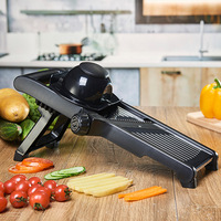Mandoline manuelle en acier inoxydable réglable pour légumes, coupe-pommes de terre julienne, coupe-tomates, trancheuse à oignons