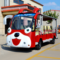 Voiture électrique de tourisme 14 places, 5000W, avec toit en profilé aluminium, pour zones panoramiques et navettes
