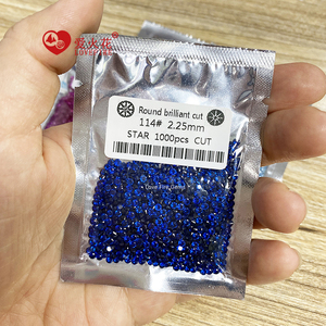 1000 unids/pack Melee tamaño 114 # redondo azul brillante corte suelto espinela gemas piedra espinela sintética - Product Image 6