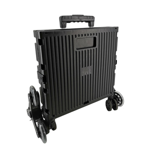 Chariot utilitaire pliable pour monter les escaliers - Panier, poignée télescopique, chariot en plastique pliable pour les courses, le déménagement et les escaliers - Product Image 2