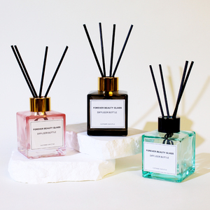 Sang Trọng Khuếch Tán Chai Thủy Tinh Rỗng <span class=keywords><strong>Reed</strong></span> Hương Thơm Khuếch Tán Chai 200 Ml Vuông 100 Ml Thủy Tinh Khuếch Tán Chai Với Cap - Product Image 1