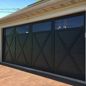 맞춤형 빌라 알루미늄 자동 섹션 전동 차고 문 유리 차고 문 - Product Image 1