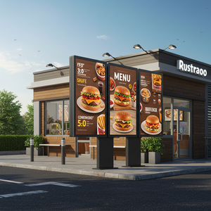 MWE IP65 43 55 polegadas intempéries publicidade exterior tela Digital Signage para restaurantes lojas de varejo Drive-thru-Menus - Product Image 2