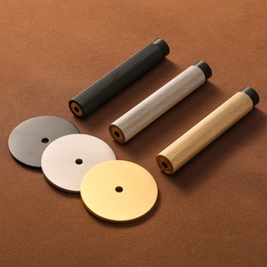 Butée de porte de luxe en cuivre pur, forme diamant, moletée, qualité supérieure, accessoires de quincaillerie américains pour portes - Product Image 6