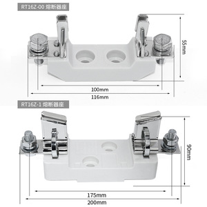 Portafusibles TENGEN RT16Z 100mm x 55mm AC DC Universal con Contacto de Cuchilla y Base de Cerámica - Product Image 1