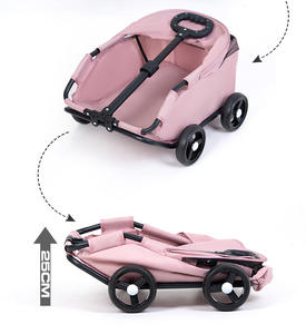 कुत्ते बिल्लियों और टेडी शिशुओं के लिए प्रमाणित लक्जरी पालतू रोलर-हल्के तह यात्रा गाड़ी - Product Image 6