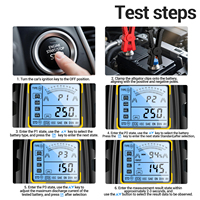 Probador de Baterías Automotrices de Alta Precisión 12V 24V, Analizador de Baterías de Plomo-Ácido 100-1700 CCA, Probador del Sistema de Arranque y Carga