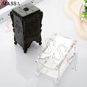 Caja de Almacenamiento Acrílica MASSA para Discos Desmaquillantes y Toallitas para Uñas, Caja de Almacenamiento Extraíble con Diseño de Mariposa, Caja de Plástico Transparente - Product Image 2