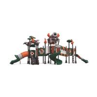 Grand ensemble de toboggans en plastique et en acier pour enfants, pour l'extérieur, le jardin, la cour, le parc d'attractions, usage commercial