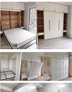 <span class=keywords><strong>Lit</strong></span> escamotable en bois massif <span class=keywords><strong>Armoire</strong></span> murale pliable invisible avec accessoires de quincaillerie cachés <span class=keywords><strong>Lit</strong></span> <span class=keywords><strong>mural</strong></span> rabattable - Product Image 6