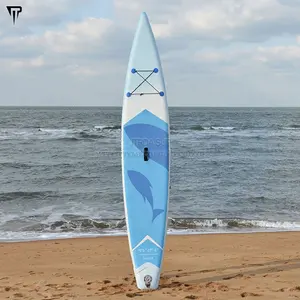 JTRDA 12.6 PVC Customized Logo Inflatable Racing Sup Paddle Board ISUP Stand up Surfboard for Race