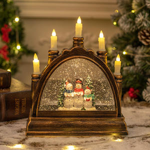 Conception populaire décorations de Noël veilleuse fournitures vacances lanterne cristal boule à neige éclairage décoratif - Product Image 5