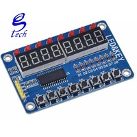 TM1638 modul tampilan kunci untuk AVR New 8-Bit LED Digital Tube 8-Bit TM1638