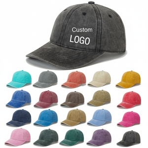 Cappellino da Baseball in Denim lavato spalmato primavera estate tutto match Retro Soft Top protezione solare Unisex in metallo con fibbia ricamo 3D comune - Product Image 1