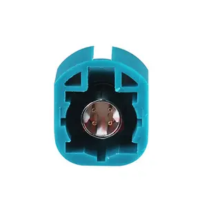 LVDS Smart driving Universal Fakra 4 Pin H-S-D Code Z WaterBlue/5021 Male Plug Straight Vertical PCB Solder Connector