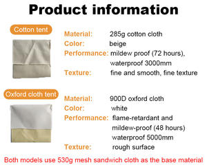 Yurt mongol de luxe pour 4 à 8 personnes, imperméable, pour l'extérieur, 3m, 4m, 5m, 6m, double couche, toile Oxford, tente cloche de camping - Product Image 3