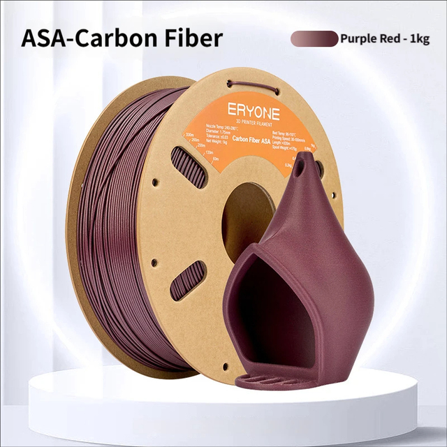 OEM ASA CF Carbon Fiber Reinforced 3D Printer Filament 1_75mm 1kg High Strength High Rigidity Matte for Bambu Lab