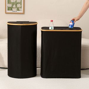Nuevo Cesto de Ropa Sucia de Bambú Mejorado, Cesta Organizadora, Cesta para Recoger Botellas Vacías, Cesta de Reciclaje, Cesto para Ropa Sucia - Product Image 1