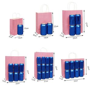 Pink Kraft Paper <b>Bag</b> With Handle Cloth Package <b>Bag</b>,Eco Friendly Handle <b>Food</b> <b>Delivery</b> <b>Bag</b> - Product Image 6