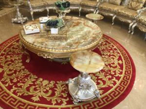 फ्रेंच शाही रोकोको लकड़ी के नक्काशीदार 16 सीटों प्राचीन अरबी majilis सोफा सेट - Product Image 6