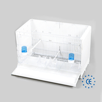 Cage à Oiseaux en Métal Empilable pour l'Élevage - Grande Cage à Perroquets Robuste avec Plateaux Amovibles, Canaris, Inséparables