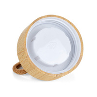 Bouteille d'eau en verre de 32 oz pour le sport en plein air, étanche, avec manchon en silicone et couvercle en bambou, compatible lave-vaisselle et micro-ondes, écologique