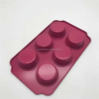 Moule à muffins miniatures 6 cavités en acier au carbone antiadhésif de 0,4 mm d'épaisseur, jetable, coloré, pour gelée et pâtisserie