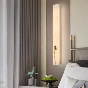 Lámpara de Pared de Mármol Estilo Chino Moderno, Nueva Decoración de Alta Gama con Ranuras Incrustadas para Sala de Estar, Tira Larga, Fondo Simple - Product Image 2