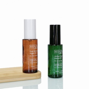 Cylinder Shape Glass Frosted <b>Pump</b> Cream Serum <b>Bottle</b> Packaging 50ml Cosmetic Glass <b>Pump</b> <b>Bottles</b> for Skincare - Product Image 2