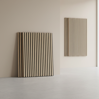 Panneau acoustique en bois insonorisant, panneau absorbant le son, décoration moderne en polyester, matériau MDF ignifuge et imperméable