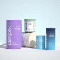 Bouteille cylindrique en plastique HDPE, grande capacité, conteneur pour capsules de médicaments, emballage pour compléments alimentaires