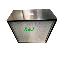Filter HEPA H14 Efisiensi Tinggi 99,99% Buatan Khusus Bentuk Jamur 320x320x220 Elemen Filter Udara Galvanis Biosafe Cabin LAF