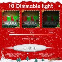 Décoration murale LED pour fête du pull de Noël moche, avec motif néon de Noël, idéale comme toile de fond pour fête ou comme cadeau